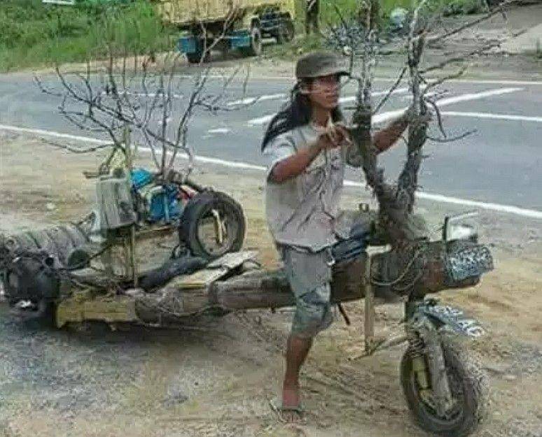 modifikasi motor low budget (instagram.com/rakyat_plus_62)
