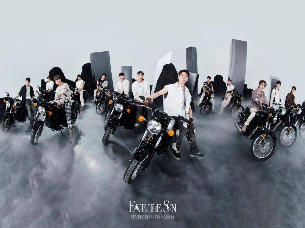 Seventeen dalam pemotretan album Face The Sun (twitter.com/pledis_17/)