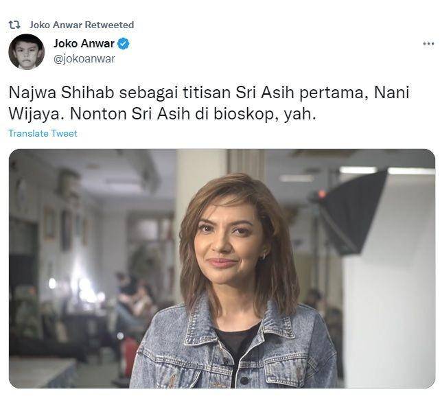 Najwa Shihab sebagai Nani Wijaya (twitter.com/jokoanwar)