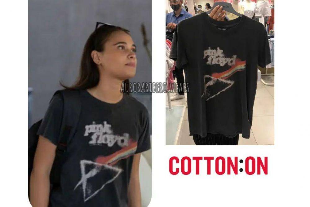 Aurora Ribero memakai kaos dari merk Cotton On (instagram.com/auroraribero.wears)