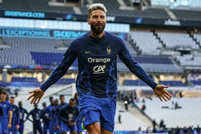Olivier Giroud sebagai pemain yang tampil di Piala Dunia untuk terakhir kali (twitter.com/_OlivierGiroud_)