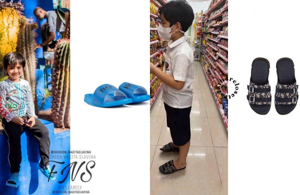 kolase sandal yang dipakai Rafathar (instagram.com/fashion_nagitaslavina | instagram.com/rafatharcloset)