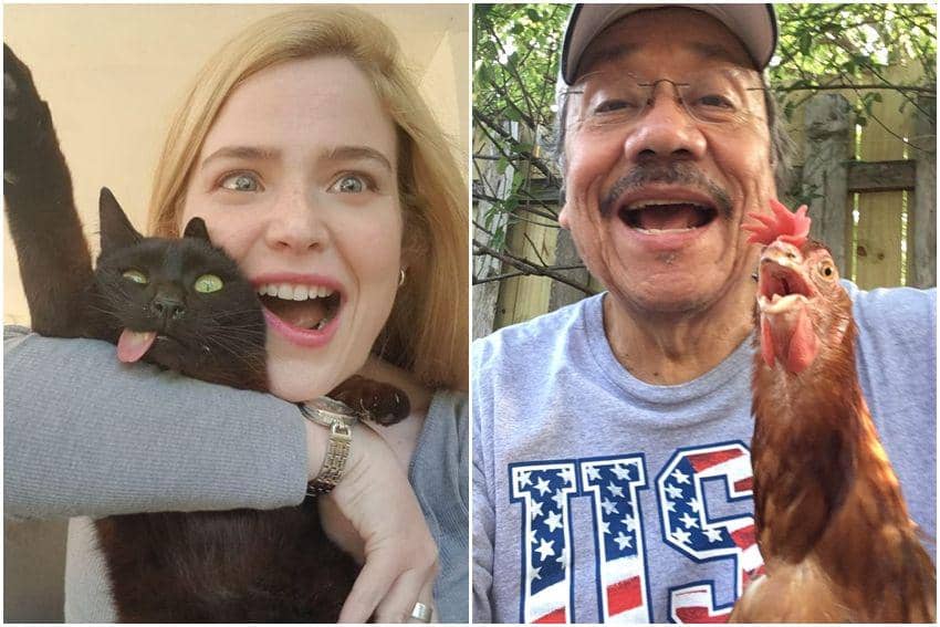 10 Potret Gemas dan Kocak Selfie bersama Hewan Peliharaan, Lucu!