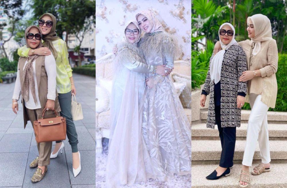 10 Adu Gaya Syahrini Vs. Ibunda, Glamor Serba Branded!
