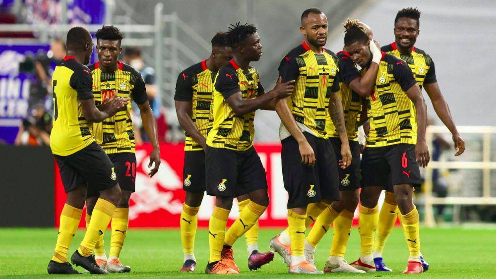 Para pemain Ghana merayakan gol. (fifa.com)