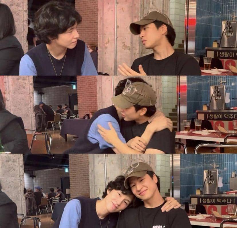 Hong Kyung dan Yoon Jung Hoon di balik layar Weak Hero Class 1 (instagram.com/gaebuuul_)