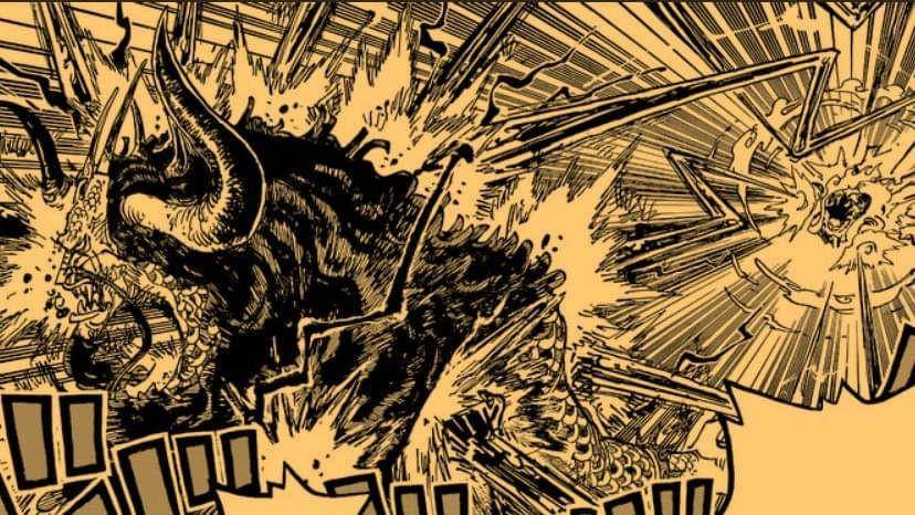 Gomu Gomu no Hydra menghadapi Kaido. (Dok. Shueisha/One Piece)