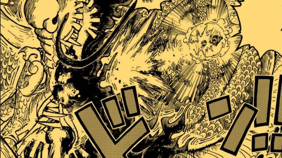 Luffy Over Kong Gun menghadapi Kaido. (Dok. Shueisha/One Piece)