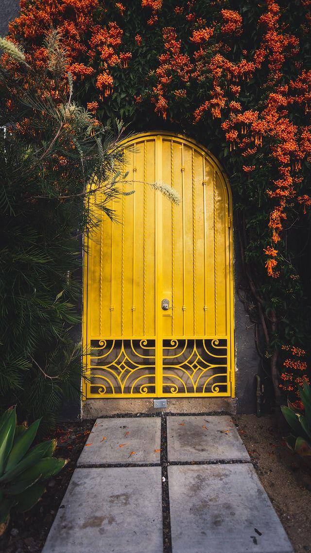 Model pintu masuk berwarna terang (unsplash.com/Matt Flores)