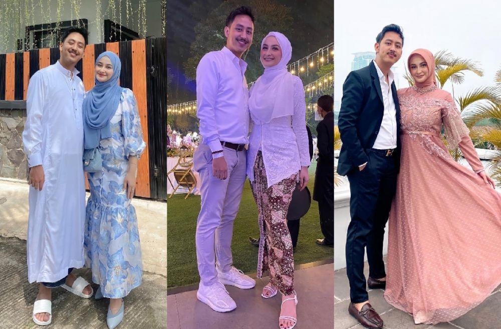 10 Ide OOTD Couple Selebgram Shania Indriani, Matching!