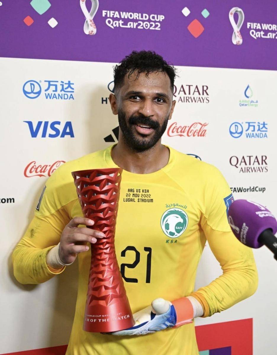 Mohammed Al-Owais jadi Man of the Match pertandingan Arab Saudi vs Argentina di Piala Dunia 2022. (twitter.com/433)