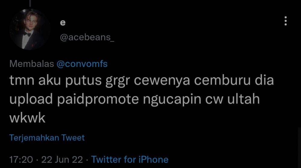 alasan putus warganet (twitter.com/acebeans_)