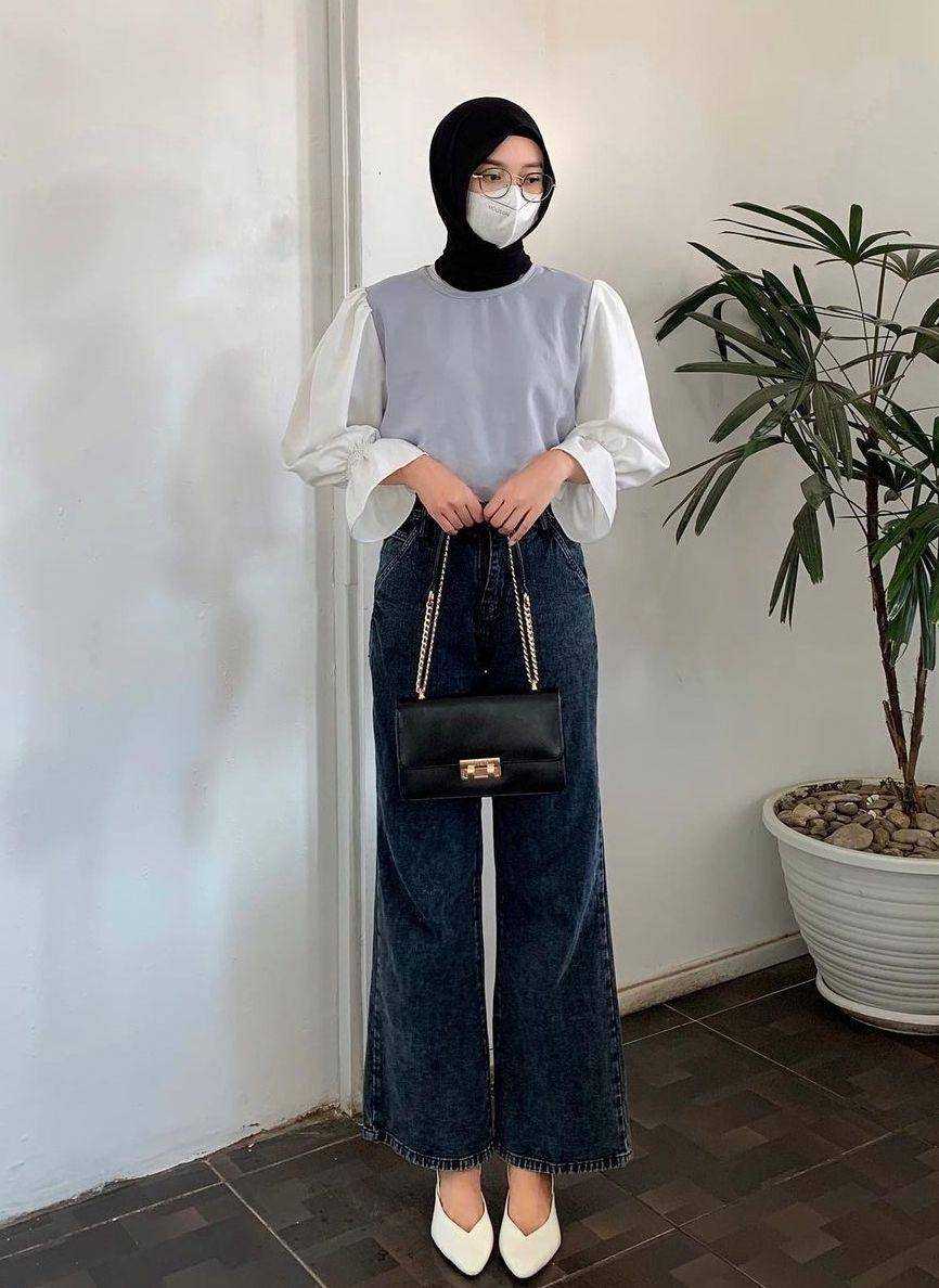 Padu padan jeans style hijab (instagram.com/lutvy_putri)