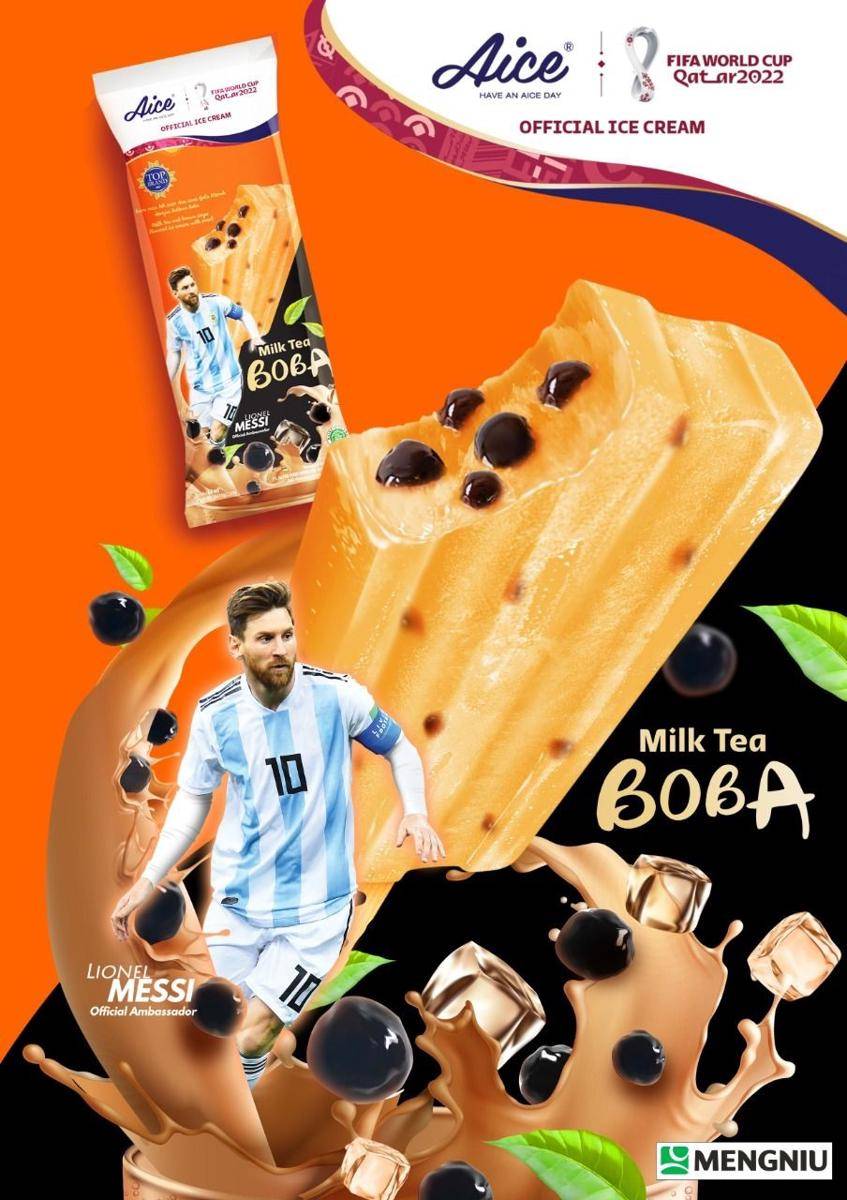 Es krim terbaru Aice, ada Lionel Messi. (Dok. Aice)
