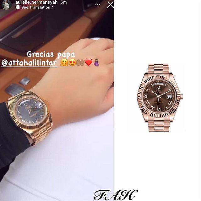 potret koleksi jam tangan milyaran Atta Halilintar (instagram.com/fashion_aureliehermansyah_atta)