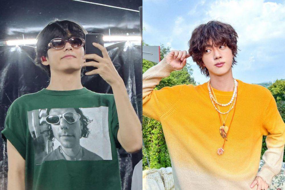 V BTS dan Jin BTS (instagram.com/thv | instagram.com/jin)