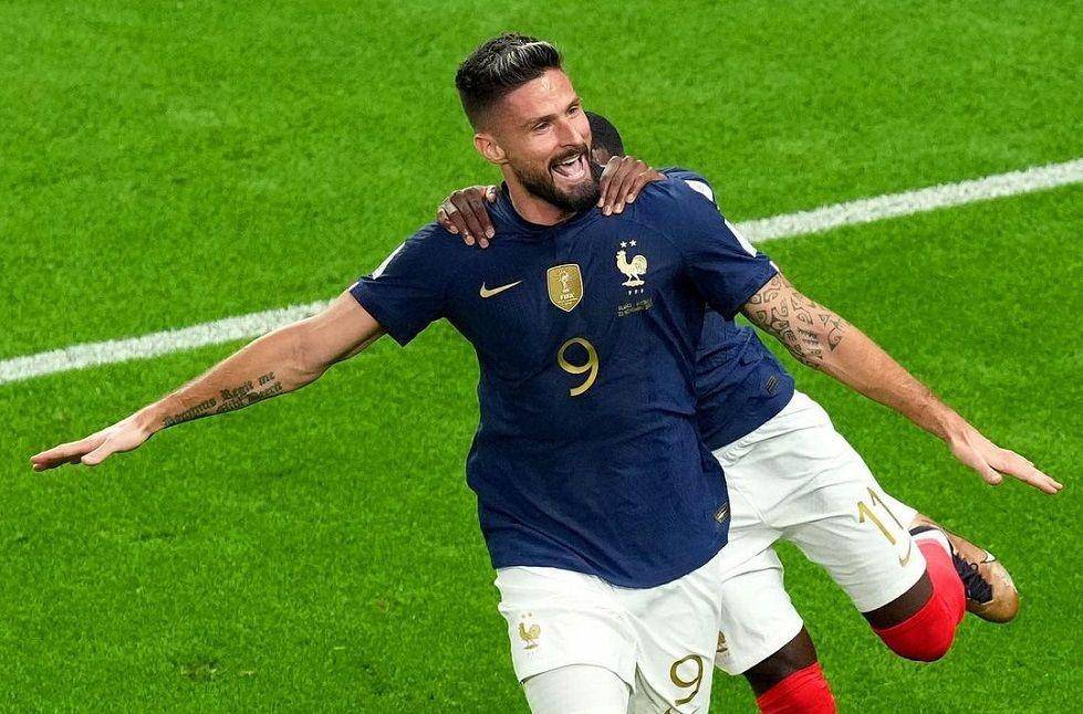 selebrasi Olivier Giroud (instagram.com/equipedefrance)