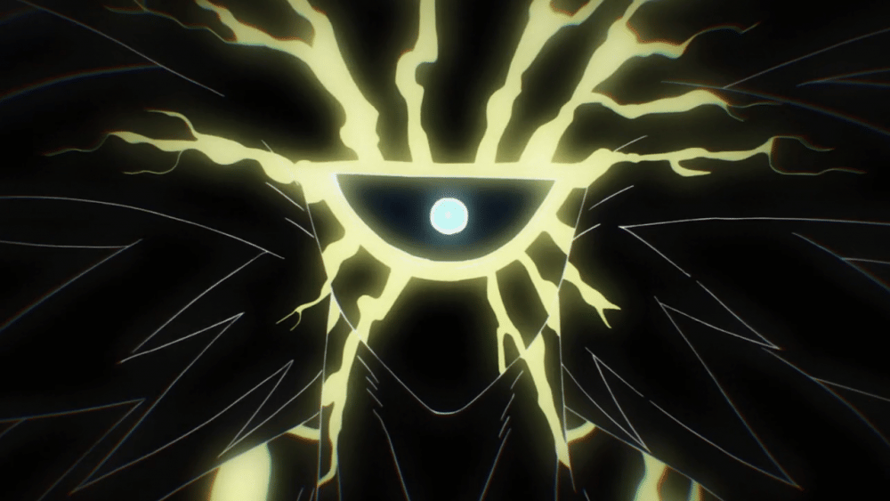 Boros bersiap menggunakan Collapsing Star Roaring Cannon. (dok. MADHOUSE/One Punch Man)