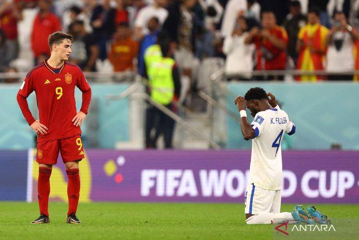 Spanyol mengalahkan Kosta Rika di Piala Dunia 2022 Qatar. (ANTARA FOTO/REUTERS/Carl Recine)