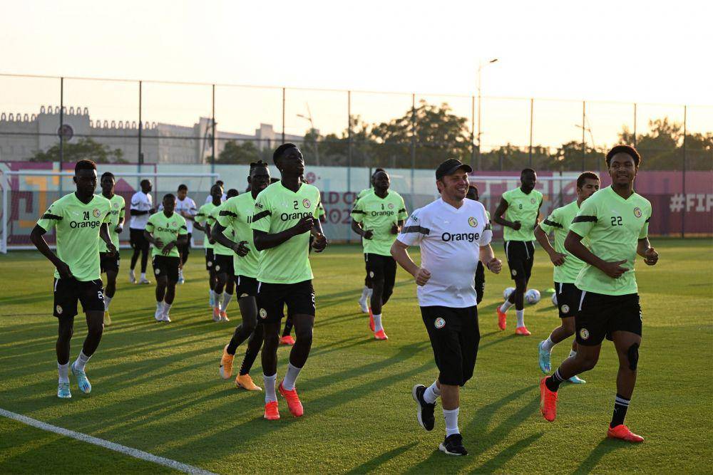Timnas Senegal sedang latihan. (twitter.com/FootballSenegal)