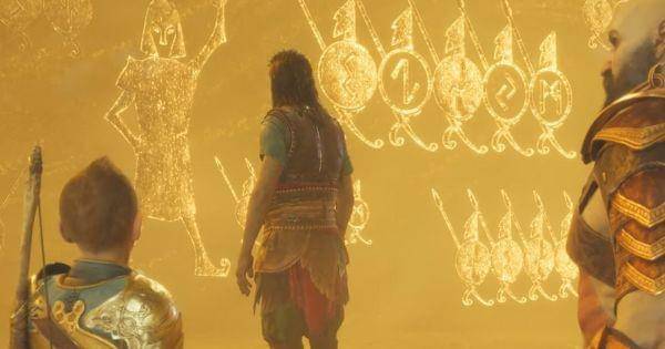 Tyr palsu melihat ramalan Odin dan Asgard akan hancur ( Dok. Santa Monica Studio / God of War: Ragnarok )