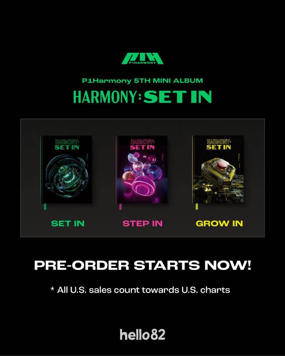 mini album P1Harmony bertajuk HARMONY : SET IN (twitter.com/hello82shop)