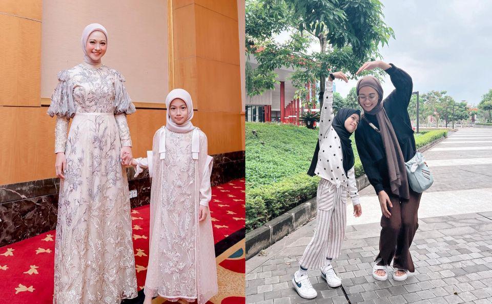 10 Potret Poppy Bunga dan Putri Sulungnya, Kompak Berhijab!
