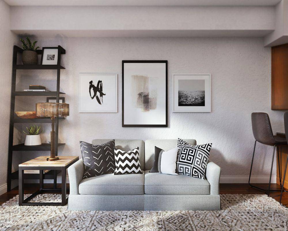 Ilustrasi wallpaper dinding dengan warna netral sederhana pada desain rumah minimalis (Unsplash/Spacejoy)