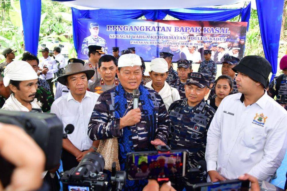 Kepala Staf TNI Angkatan Laut (KSAL) Laksamana Yudo Margono ketika berkunjung ke Banten pada 25 November 2022. (Dokumentasi Dispenal)