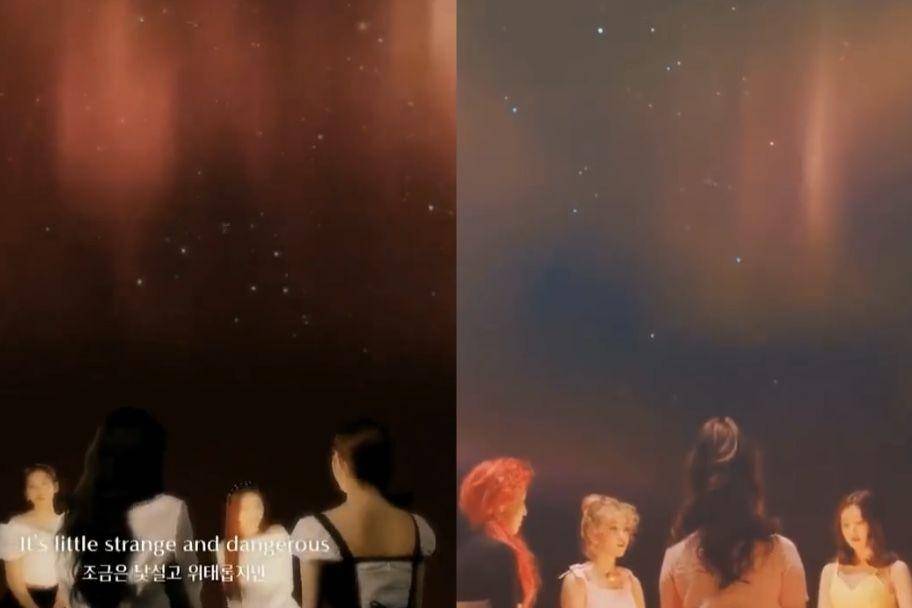 kemiripan VCR IVE dan MV Red Velvet (twitter.com/05_99_02)