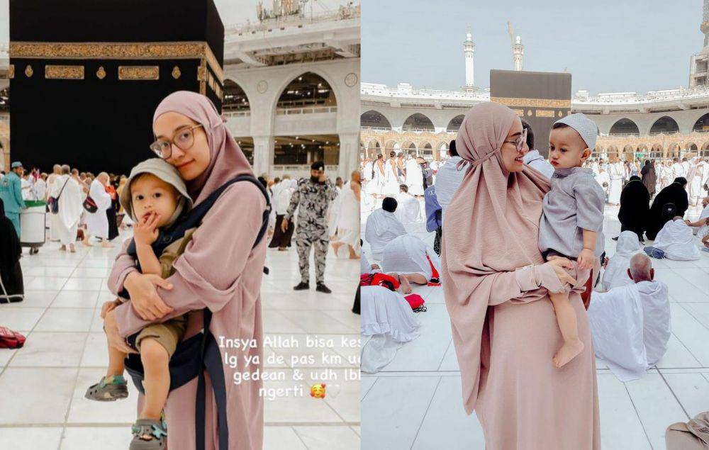 potret Mega Iskanti saat umrah (instagram.com/megaiskanti)