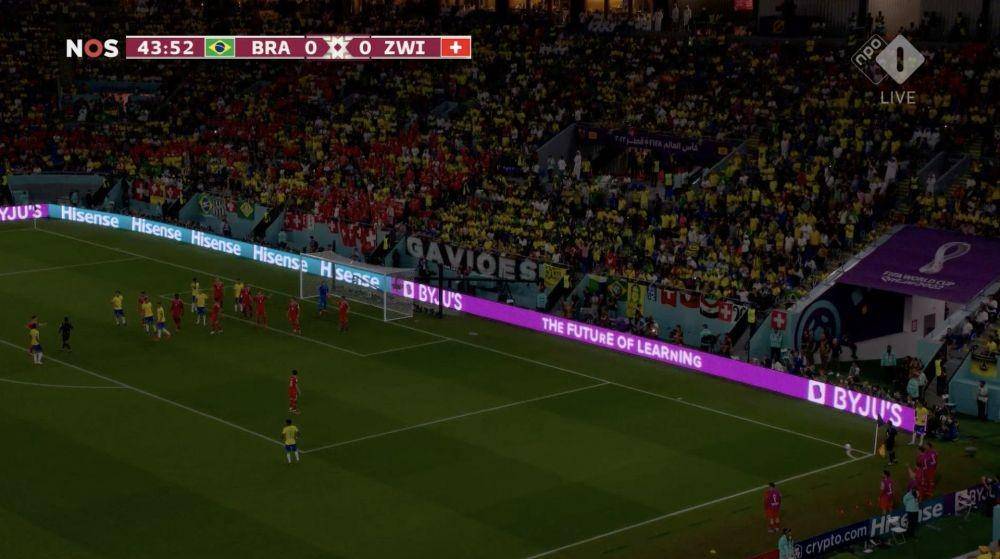 Stadion 974, Qatar sempat mati lampu saat laga penyisihan grup G Piala Dunia 2022 berlangsung mempertemukan Brasil vs Swiss (twitter.com/idextratime)