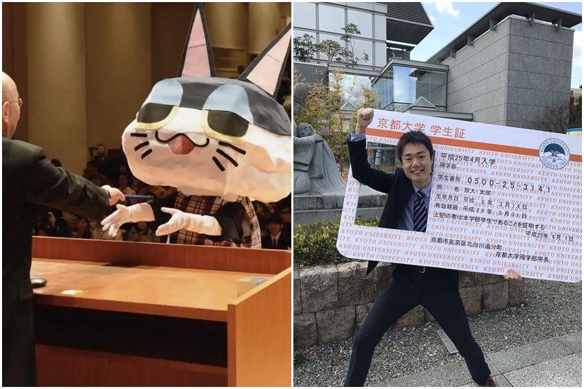 10 Potret Momen Wisuda Pakai Baju Bebas di Kyoto University, Seru!
