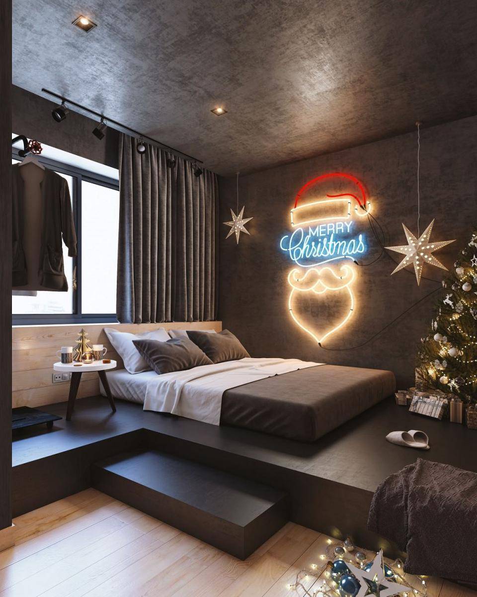 ide dekorasi kamar bertema Natal (pexels.com/@houzlook)