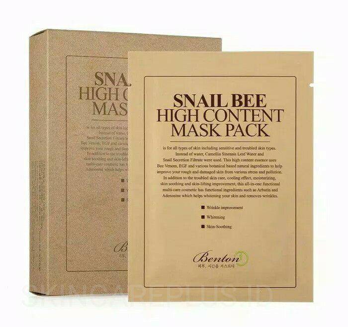 Benton Snail Bee High Content Mask Pack (tokopedia.com)