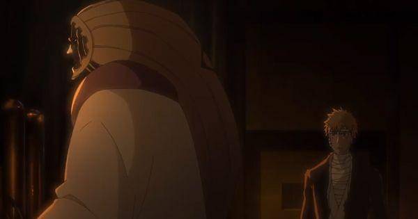 Mayuri memberitahu Ichigo bahwa pedangnya tak bisa diperbaiki ( Dok. Pierrot / Bleach )