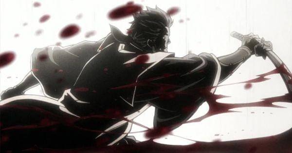 Danjirō Obana menebas musuh ( Dok. Pierrot / Bleach )