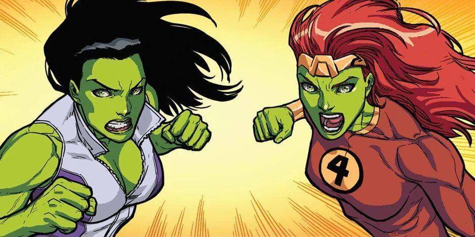 She-Hulk dan Lyra dalam komik Marvel. (dok. Marvel Comics/All-New Savage She-Hulk)