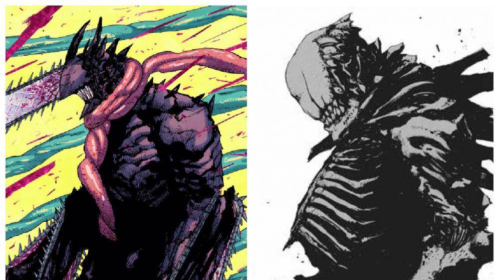 Chainsaw Devil dan Black Gauna (dok. Shueisha/Chainsaw Man & Shueisha/Abara)
