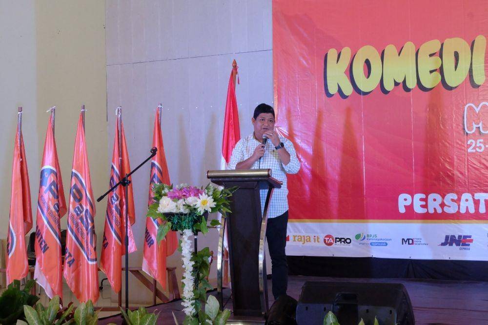 Direktur Kepesertaan BPJAMSOSTEK Zainudin menyosialisasikan pentingnya jaminan sosial (Dok BPJAMSOSTEK)