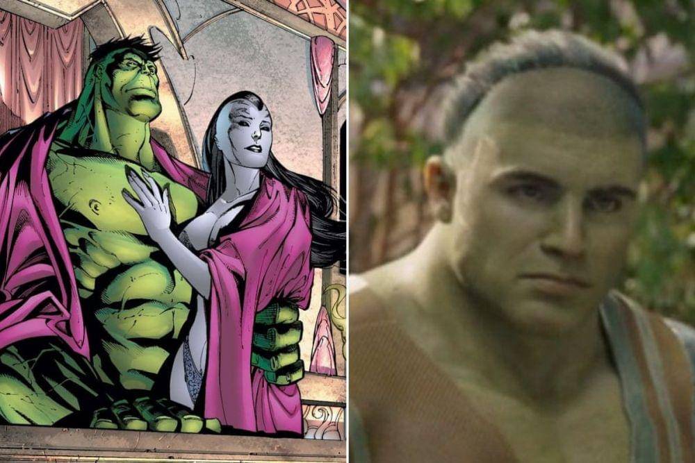 Hulk dan Caiera | Skaar (dok. Marvel Comics/World War Hulk | Marvel Studios/She-Hulk: Attorney at Law)
