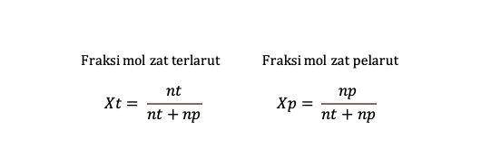 rumus fraksi mol
