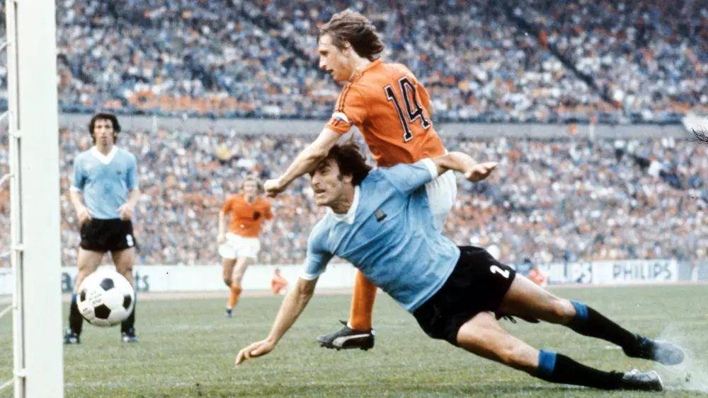 Uruguay melawan Belanda di Piala Dunia 1974. (fifa.com)