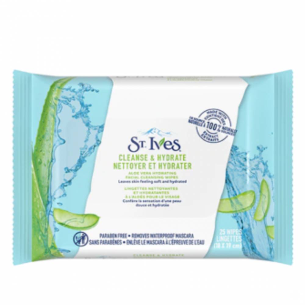 St Ives Cleanse and Hydrate Aloe Vera Facial Wipes (stives.co.id)