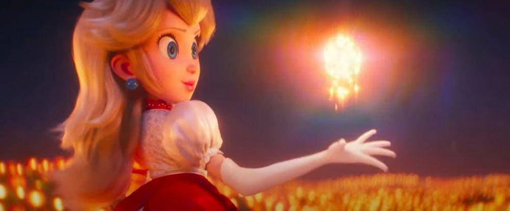 Peach menggunakan api dari bunga api. Illumination