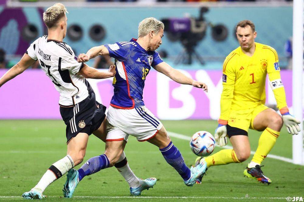 Timnas Jepang menang 2-1 atas Timnas Jerman di fase grup Piala Dunia 2022 Qatar. (instagram.com/japanfootballassociation)