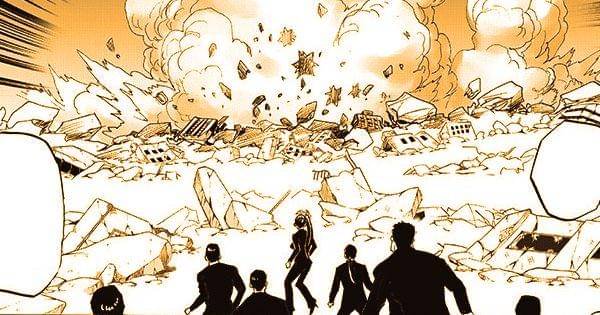 Para anggota Blizzard mendengar suara pertarungan Fubuki dan Psykos ( tonarinoyj.jp/One Punch Man )