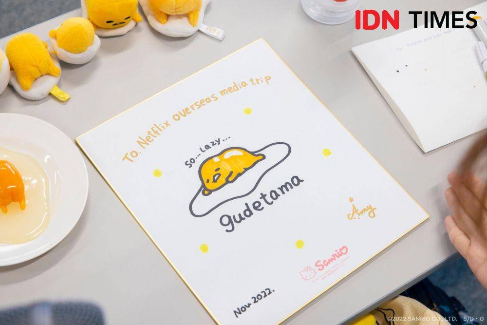 Ilustrasi langsung dari Amy kreator Gudetama di Sanrio HQ 2/11/2022 (Courtesy of Sanrio for IDN Times)