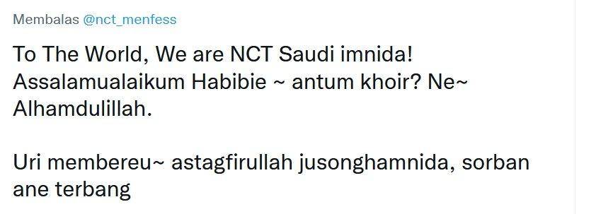 Komentar nyeleneh netizen Indonesia soal NCT Saudi (Twitter.com/ypyoong/)