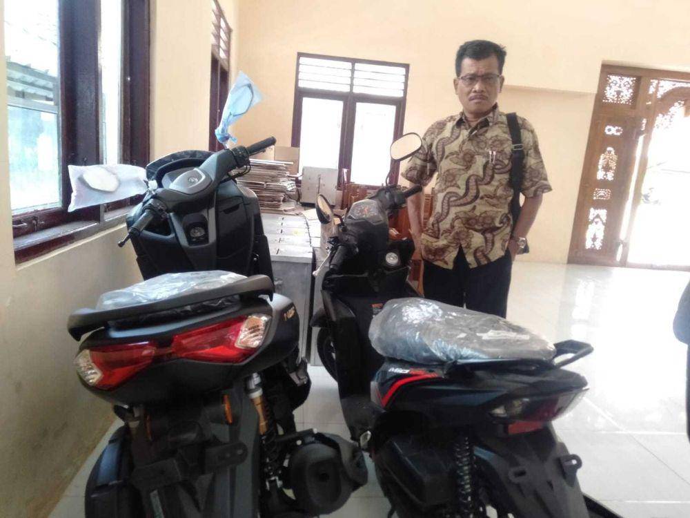 Hadiah motor dari BPKAD Bantul.(IDN Times/Daruwaskita)
